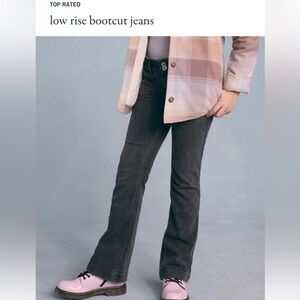 Abercrombie Kids Black low rise boot Jeans size 13/14